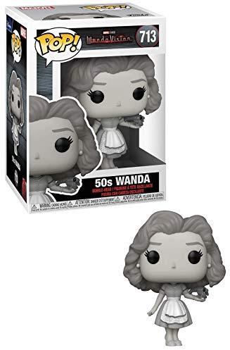 Funko Pop! Marvel: WandaVision - Wanda Maximoff 50s - Schwarz & Weiß - Vinyl-Sammelfigur - Geschenkidee - Offizielle Handelswaren - Spielzeug Für Kinder und Erwachsene - TV Fans