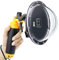 GEPULY Dome Port per GoPro Hero 8 nero, obiettivo a cupola con custodia impermeabile, grilletto, impugnatura galleggiante per Hero 8, nero, snorkeling, immersioni, fotografia subacquea