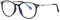 ZUVGEES Mode Runden TR90 Blaulichtfilter Lesebrille für Herren und Damen Lightweight Anti-blaue Computerbrille (Helles Schwarz, 1.5)