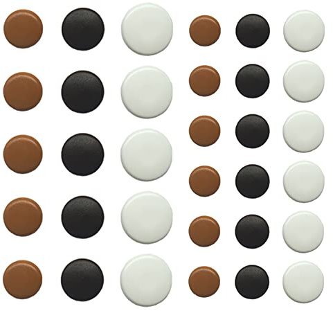 Abdeckkappen mit Stift - Zierkappe Blindkappe (2,5 x 15 mm, weiß (RAL 9010), 50)