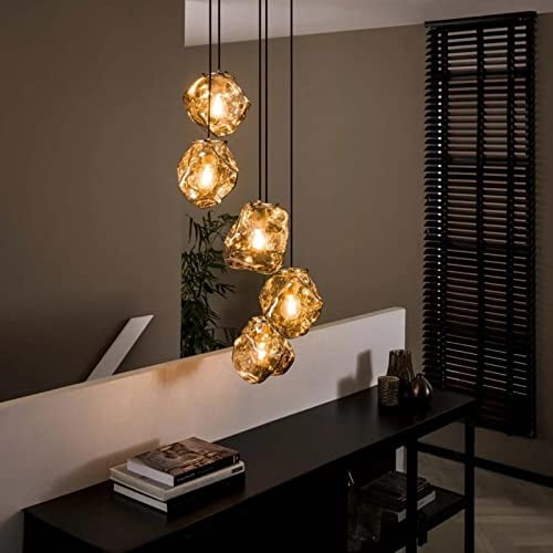 famlights Retro Deckenleuchte Jakub für Esstisch/Vintage Pendelleuchte/Esszimmerlampe industrial/Dimmbar Hängelampe Glas/Deckenleuchte/Pendelleuchte/Hängeleuchte rustikal - deko / E27