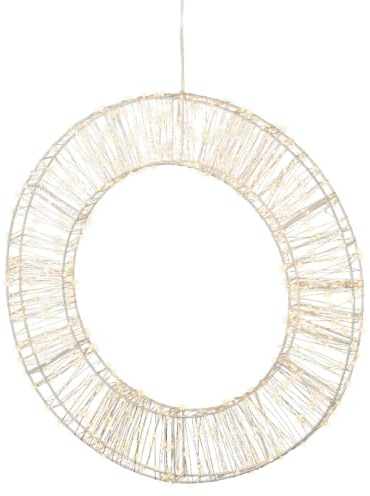 Lumineo 496524 Couronne Décorative micro LED Blanc 58 cm (1 pièce)