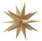 Spetebo Papier Weihnachtsstern in Holz Optik - 40 cm - 3D Adventstern zum Hängen - Falt Stern Weihnachten Advent Winter Fenster Deko Hänger