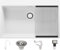 PRIMAGRAN Lavandino da Cucina Bianco 78x50cm, Lavello da Cucina a 1 vasca + Sifone Classico + Rubinetto 40x22cm + Accessorio, Lavabo da Cucina Incasso al mobile 80cm - Oslo