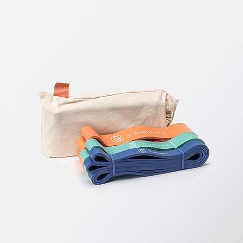 Gymondo | Flex Friends Fitnessbänder | 3er-Set Widerstandsbänder in verschiedenen Stärken | Resistance Bands für zu Hause & unterwegs | Reißfeste Trainingsbänder…