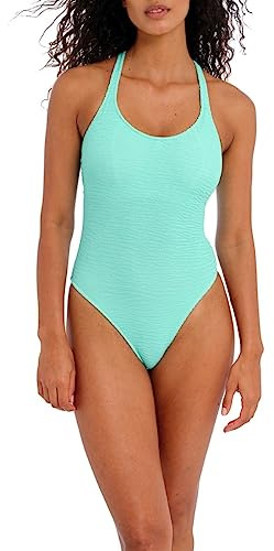 Freya - Einteiliger Badeanzug mit Bügeln, Ibiza Waves Frozen – 100 g, blau