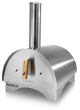 Igneus Minimo Portable Wood Fired Pizza Oven (Rake & Peel Included) - Outdoor Pizza Oven - Authentic 12 Stone Baked Pizza - Ideal for Home or Camping
