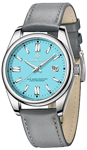 AKNIGHT Herrenuhr wasserdichte Edelstahl Analog Chronograph Fashion Watch, leicht ablesbare Herrenuhr mit Leuchtfunktion Armbanduhr Elegantes Geschenk
