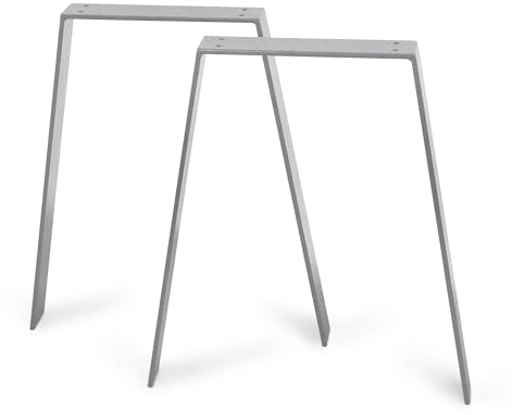 modernLOFTart Tischbeine Metall Tischkufen 2 Stück in V Form - Tischgestell Metall aus 1cm Dickem Flachstahl Gefertigt - Tischfüße für Esstisch, Schreibtischbeine, Konferenztisch Füße