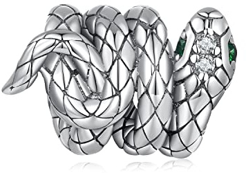 925 Sterling Silber Charm Anhänger für Pandora Armbänder, Schlangenperlen Charm Schmuck Geschenk für Frauen Mädchen