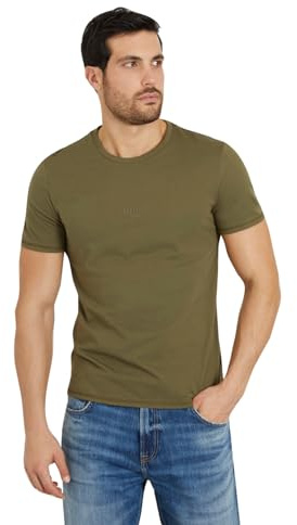 GUESS Herren T-Shirt Baumwolle Jersey Stretch Logo klein Basic M2YI72I3Z14 Größe