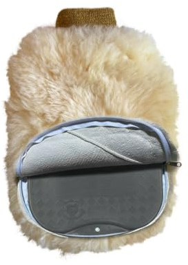Alpenfell Lammfell medizinische Wärmflasche Anthrazit | Reißverschluss | echtes Fell | ökologische Gerbung | Schaffell | Premium-Qualität