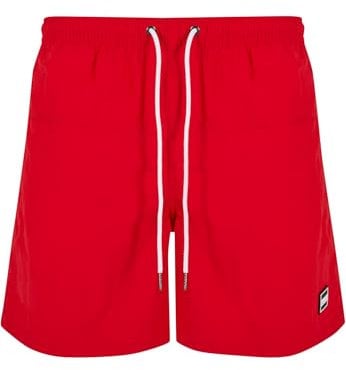 Urban Classics Short de Bain Bloc Maillot, Rouge Urbain, L Homme
