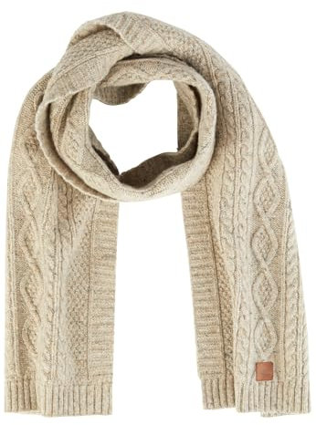 camel active Herren Strickschal aus hochwertiger Merino- und Alpakawolle Sand, menswear-OS