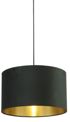 Searchlight Lighting Abatjour velour vert avec Interieur doré Diam 40cm