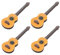Toyvian 4 Stück Puppenhaus Gitarren-Kuchenaufsatz Gitarre im Maßstab 1:12 Gitarre deko Gitarren deko Schmücken akustische Gitarre Gitarrenmodell aus Holz Mini-Deko-Accessoire Möbel Zubehör