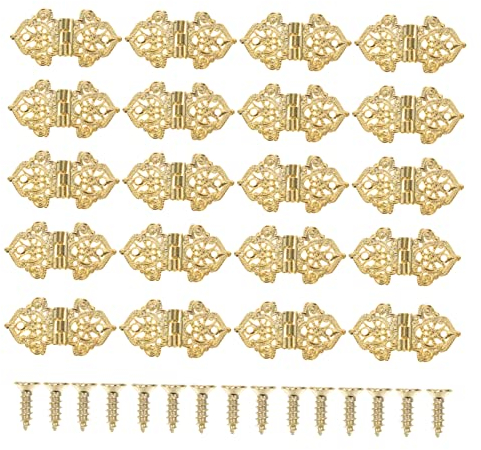 WOONEKY 20st Scharnier Küchenschrankdekor Miniaturdekoration Antikes Dekor Mini-dekor Messingdekor Hasp-schloss Vintage-dekor Geschenkbox Zinklegierung Antiquität