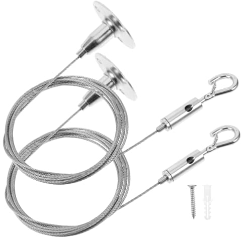KITANDOVE Bilderschienen-aufhängeset Bilderdraht-aufhängeset Aus Edelstahl Aufhängeschiene Für Bilder Bilderrahmen Aufhänge Draht Bilderaufhängeset Mit Draht Für Galerie