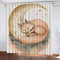 Generisch Waldtier Fuchs Vorhang Blickdicht Ösen Kurz 2Er Set,Verdunkelungsvorhänge Für Mädchen Kinderzimmer Wohnzimmer Schlafzimmer,3D Gardine Für Kinder Und Jugendliche,160X140Cm(Hxb),A28