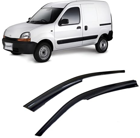 CarJoy Windabweiser Luftabweiser Regenabweiser Seitenfensterabweiser Kompatibel mit Renault Kangoo I X76 1997-2008 Autofenster Regenschutz Anklebbare Deflektoren Externe Passform 2 Stück