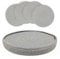 fanquare Cotton Woven Placemat Set of 4 Dark Grey Round Place Mats with Storage Tray Heat Resistant Washable Non-Slip Table Mats for Dining Kitchen Table Decoration 33cm