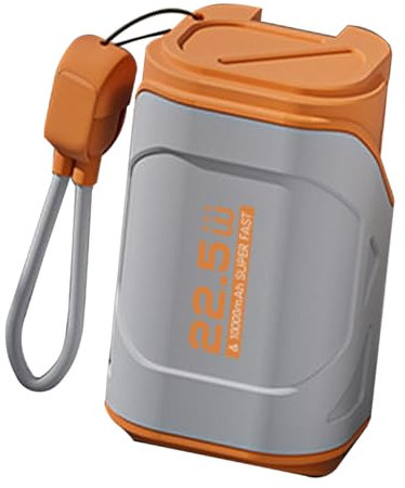 Portable Charger with Built in Type C Cables AC Wall Plug, 10000mAh Power Bank, 22.5W Fast External Battery Pack, Travel Portable Charger Compatible with All Smart Device