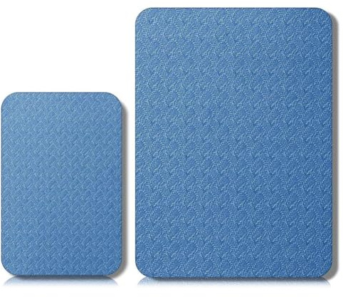 Veciado 2 Stück Nähmaschinen-Dämpfungsmatte, Pedalmatte, Nähmaschinenmatte, Reduziert Vibrationen und Lärm, rutschfest, Blau