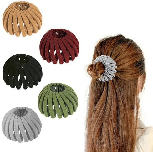 Hair Clips for Women, 5 Stück Vogelnest-Haarspangen, Vintage Vogelnest Haarklammern, Vogelnest Haarspange für Damen Mädchen alle Haartypen