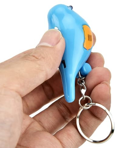 shenruifa Schlüsselfinder, Vogel-LED-Pfeife, Schlüsselfinder, Intelligenter Schlüsselanhänger mit Sprachsteuerung und Batterie (Blau)