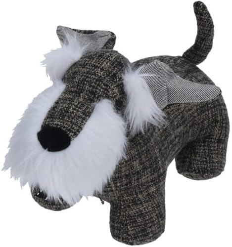 Fabric Animal Door Stop Stopper Home Office Stuffed Filled Heavy Novelty Decoration Doorstop (Dog Brown)