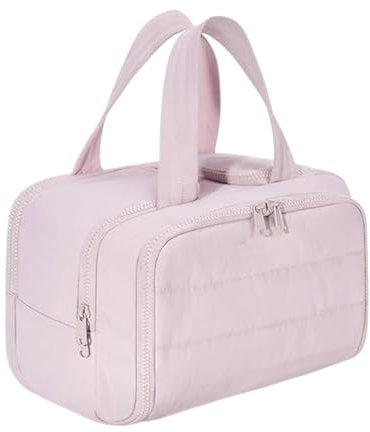 Lightweight Cosmetic Storage Bag, Ampia Opening, and Purses Organizer, Travel Toiletry Bag for Shampoo, Skincares, Makeup, Material Taslon, rosa, Se référer au descriptif, riferimento