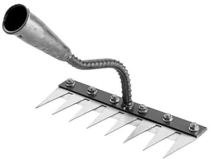 Générique Rastrello in ferro 5/6/7/8 denti per giardinaggio e diserbo, rastrello manuale in acciaio al carbonio robusto, attrezzi da giardinaggio, scavo di fattoria e rastrello manuale per