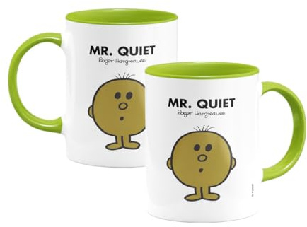 MR. MEN LITTLE MISS Mr. Quiet Large Porcelain Colour Handle Mug