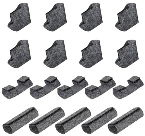 MFYOUPK Beinschoner für Stühle, Filz-Bierbank-Beinschoner, Möbelfüße, Greifer, Abdeckkappen für Hartholz, Fliesen, Teppich, Wohnzimmer, Schlafzimmer, Küche, 18 Stück