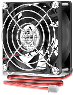 GDSTIME Ventilador de 24 V 80 mm Ventilador de carcasa 80 x 80 x 25 Ventilador 24 V 80 mm