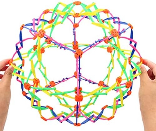 Rukjmqi Expand Ball, Erweiterbarer Ball, Hand Fangen Atmen Blume Bälle, Innovativer Dehnbarer Sensorikball Mit Licht,Tragbares Sensorikspielzeug Für Frühförderung & Lernspiele Für Mädchen