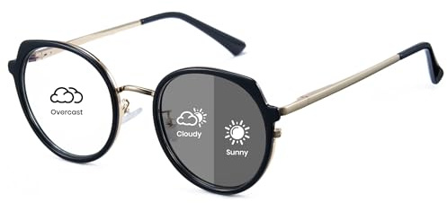 Cyxus Photochromatisch Brille Herren Damen mit Blaulichtfilter 8315 | UV-Schutz,Modern Rahmen,Ideal für Computerbildschirme oder den täglichen Einsatz im Freien