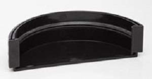 Polypipe 150mm (6) Industrial Half Round Gutter External Stop End RL607b Black