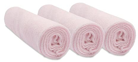 Easy Dort Lot de 3 Housses pour Matelas à Langer 50x70 / 50x80 en Coton - Rose