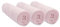 Easy Dort Lot de 3 Housses pour Matelas à Langer 50x70 / 50x80 en Coton - Rose