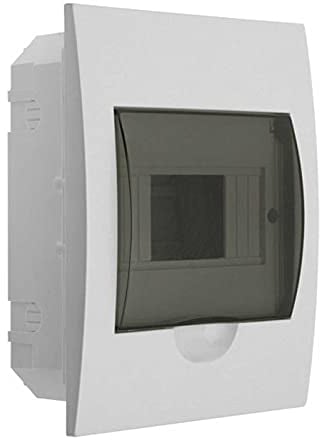 Fuse Box Small Distribution Board IP40 Flush-Mounted Sub-Distribution 1 Row 6 Modules 1 x 6 Single Row with DIN Rail Flush-Mounted Distribution Boxes Installation Distribution Box