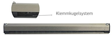 Kerafactum® - Profi Bonschiene Klemmleiste Notizleiste Bonleiste Leiste für Notizzettel oder Rezepte aus Edelstahl matt glänzend
