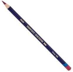 Derwent Inktense Permanent Watercolour Single Pencil, Crimson (0530), 4mm Premium Core Strength, Water-Soluble, Ideal for Drawing, Colouring & Painting on Paper & Fabric, Professional Quality (2301863)