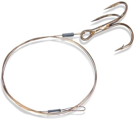 JENZI Drilling am Stahl-Vorfach (Nylonummantelt) 40 cm 5 Kg. Tragkraft Gr 8