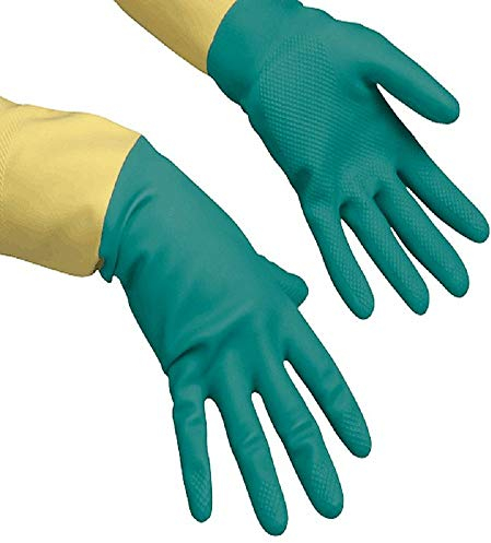 Vileda 120268 Gartenhandschuhe Baumwolle, Latex grün, gelb 1Stück (die) Schutzhandschuh