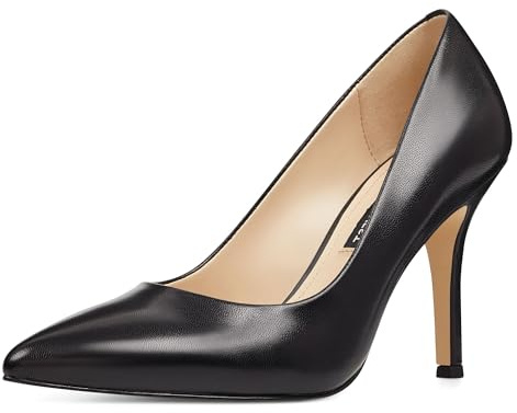 Nine West Women's Flax Pump, Black Leather, 7