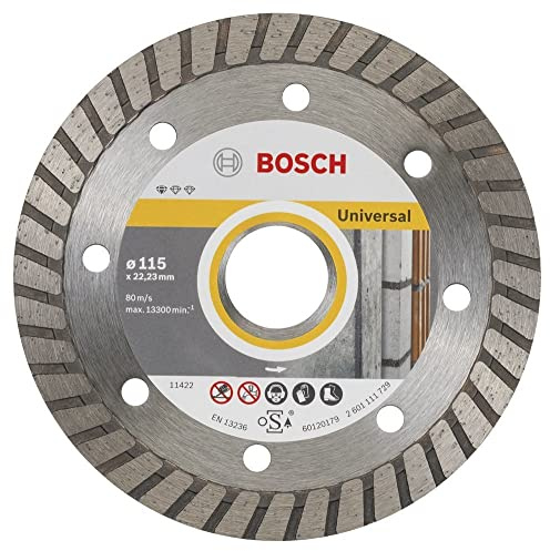 Bosch Professional 10 Stück Diamanttrennscheibe (für Baumaterial, Ø: 115 mm, BohrungsØ: 22,23 mm, Zubehör für Winkelschleifer)