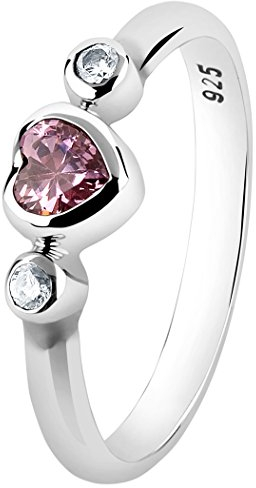 Nenalina Ring Silber 925 Damen Silberring Damenring mit zwei Cubic Zirkonia