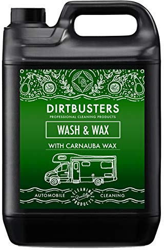 Dirtbusters Caravan Cleaner Car Wash & Wax, Concentrated Car Shampoo With Carnauba, For Exterior Clean Of Motorhome, Campervan, Van, Static Home & Vehicles (5L)