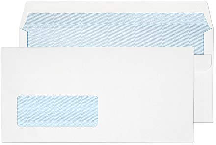 Blake Purely Everyday DL 110 x 220 mm 90 gsm Window Self Seal Wallet Envelopes (13884/50 PR) White - Pack of 50